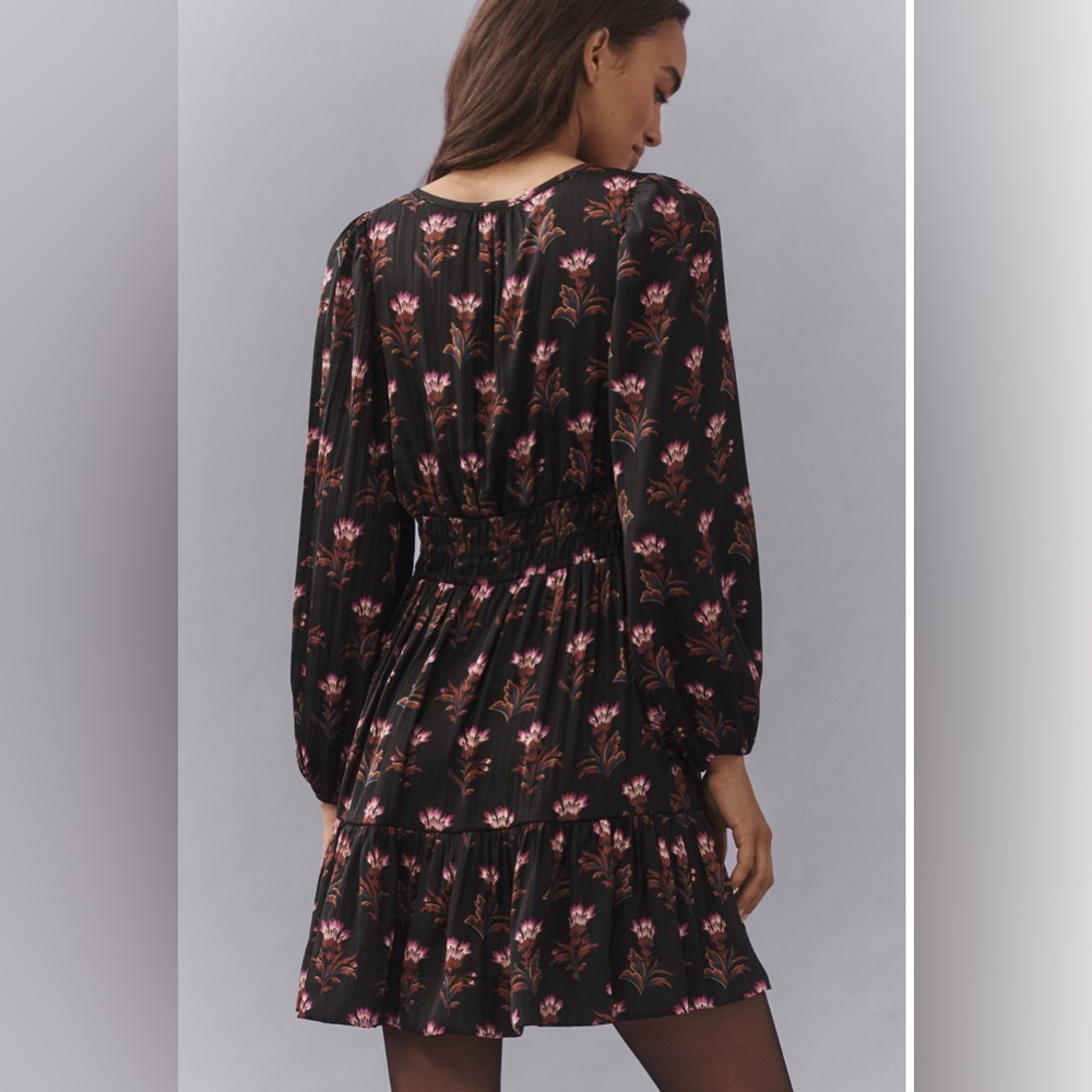 Anthropologie Somerset Mini long sleeve black dress XS NEW WITH TAGS - Picture 3 of 9